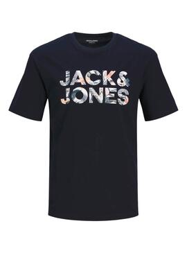 Camiseta Jack and Jones Bryan  azul para hombre 