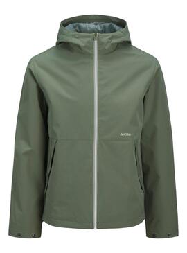  Chubasquero  Jack and Jones Adam verde para hombre