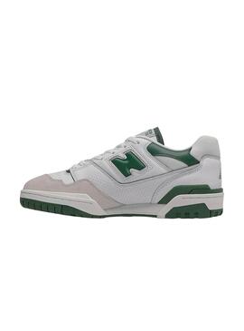 Zapatillas New Balance B550 verde y blanco para hombre