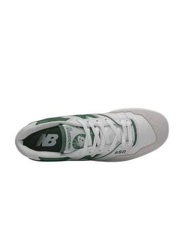 Zapatillas New Balance B550 verde y blanco para hombre