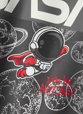 Sudadera Name It Daim Nasa gris para niño