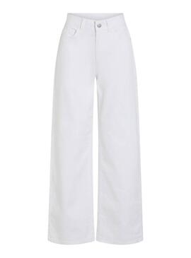 Pantalón vaquero Vila Viemma blanco para mujer