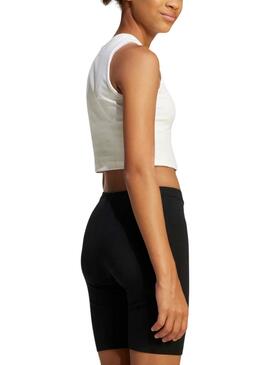 Top Adidas Rib blanco para niña