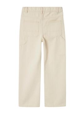 Pantalón vaquero Name It Ryan beige para niño