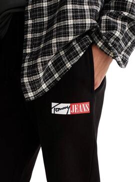 Pantalón Tommy Jeans  Entry negro para hombre 