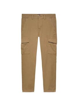 Pantalones Tommy Jeans Austin Cargo marrón para hombre 