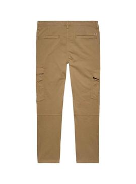 Pantalones Tommy Jeans Austin Cargo marrón para hombre 
