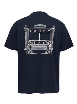 Camiseta Tommy Jeans Novelty en azul marino para hombre 
