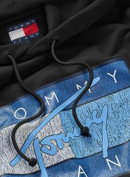 Sudadera Tommy Jeans  DNA  negro para hombre