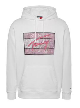 Sudadera Tommy Jeans DNA blanco para hombre 