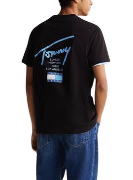Camiseta Tommy Jeans City color negro para hombre 