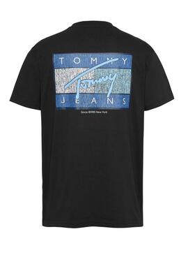 Camiseta Tommy Jeans Reg  Flag negra para hombre