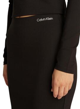 Falda Calvin Klein Jeans Milano Logo  negro para mujer 