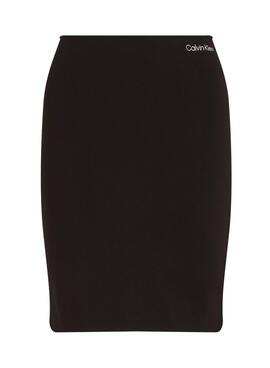 Falda Calvin Klein Jeans Milano Logo  negro para mujer 