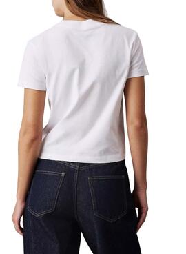 Camiseta Calvin Klein Jeans  Script blanco para mujer 