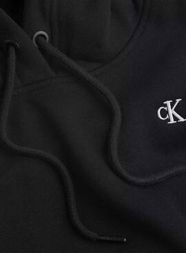  Sudadera Calvin Klein Jeans Script negro para mujer 