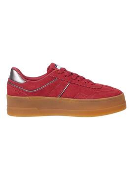 Zapatillas Tommy Jeans Greenwich Platform rojo para mujer