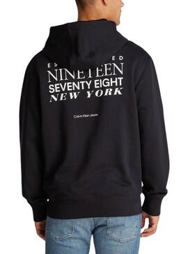 Sudadera Calvin Klein Jeans Type negro para hombre 