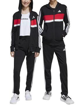 Chándal Adidas 3 bandas negro para niño y niña