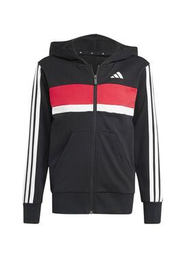 Chándal Adidas 3 bandas negro para niño y niña