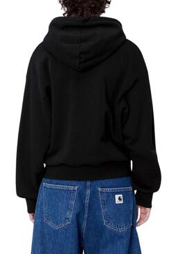 Sudadera Carhartt Casey con capucha negro para mujer