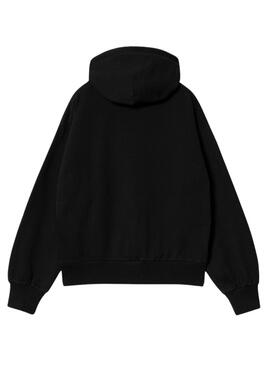 Sudadera Carhartt Casey con capucha negro para mujer