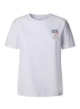 Camiseta Pepe Jeans Raven blanco para mujer