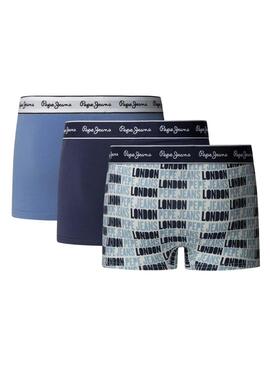 Pack calzoncillos Pepe Jeans AO Logo azul para hombre 