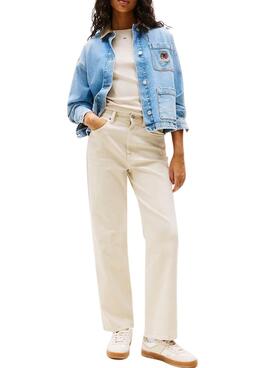 Zapatillas Tommy Jeans The Greenwich beige para mujer 