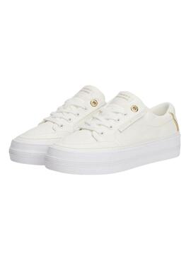 Zapatillas Tommy  Hilfiger Vulc Textile   blanco para mujer 