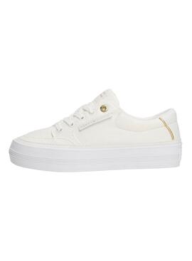 Zapatillas Tommy  Hilfiger Vulc Textile   blanco para mujer 