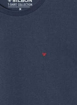 Camiseta Silbon Minilogo azul para hombre