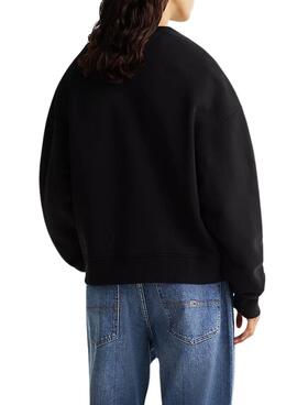 Sudadera Tommy Jeans Badge  negro para mujer 