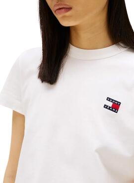 Camiseta Tommy Jeans con Reg  en blanco para mujer 
