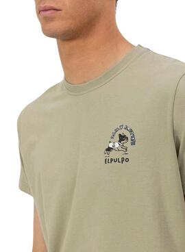 Camiseta El Pulpo Daily Routine verde para hombre