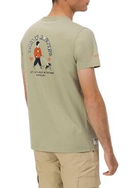 Camiseta El Pulpo Daily Routine verde para hombre
