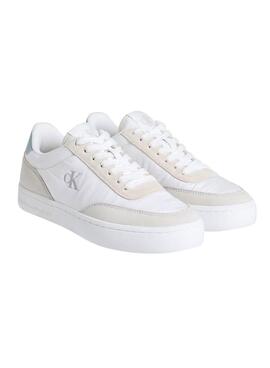 Zapatillas Calvin Klein Jeans Classic Cupsole Mix blanco para mujer 