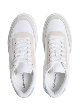 Zapatillas Calvin Klein Jeans Classic Cupsole Mix blanco para mujer 