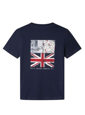 Camiseta Pepe Jeans Arlo marino para niño