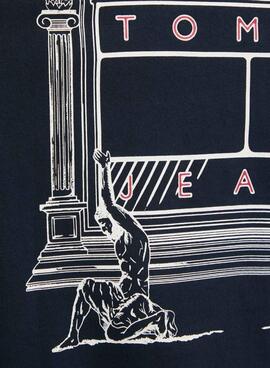 Camiseta Tommy Jeans Novelty en azul marino para hombre 