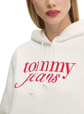 Sudadera Tommy Jeans Ess Logo blanco para mujer