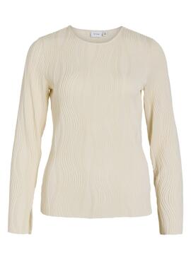 Top Vila Vinira beige para mujer