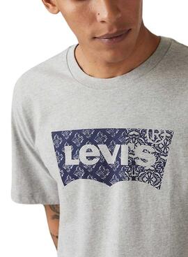 Camiseta Levis Classic Graphic gris para hombre