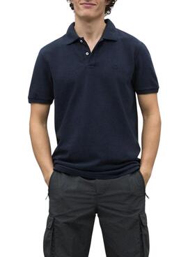  Polo Ecoalf Ted marino para hombre 