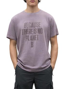 Camiseta Ecoalf  Min morado para hombre 
