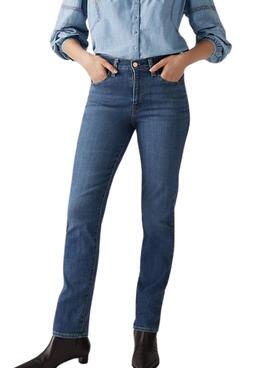 Pantalón vaquero Levi's 724 High-Rise Straight azul para mujer