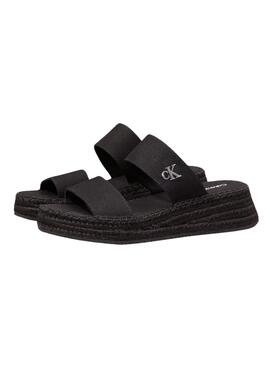  Sandalias Calvin Klein Jeans Sporty  negro para mujer 