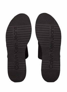  Sandalias Calvin Klein Jeans Sporty  negro para mujer 