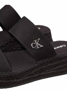 Sandalias Calvin Klein Jeans Sporty  negro para mujer 