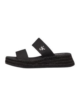  Sandalias Calvin Klein Jeans Sporty  negro para mujer 